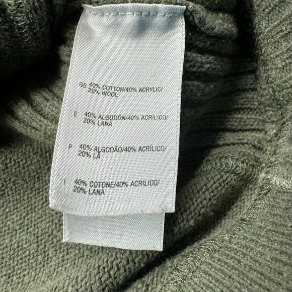 The North Face Sweater Mens Sz Medium Crew Neck Pullover sweatshirt Olive Green - Picture 4 of 7